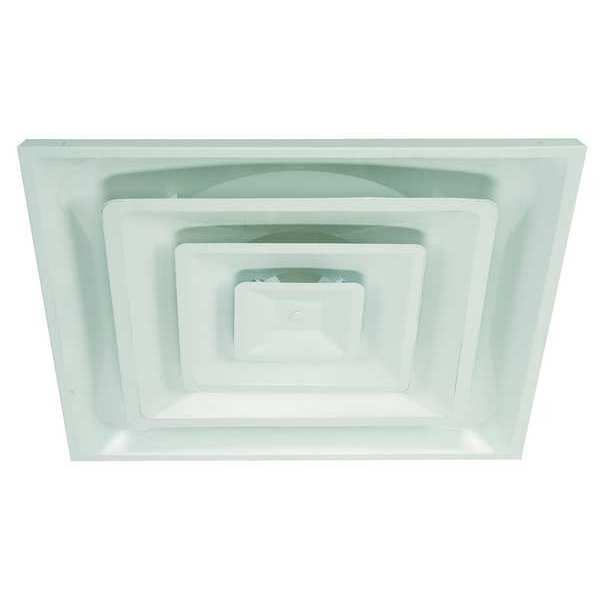 6 in Square 3 Cone Ceiling Diffuser, White