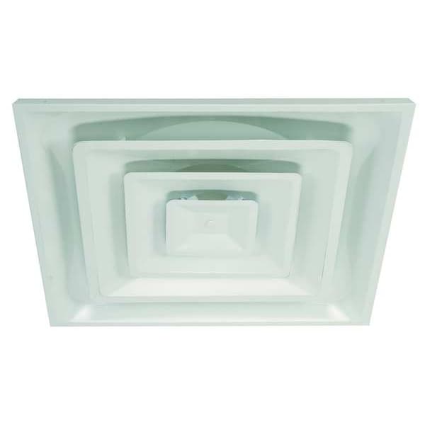 10 in Square 3 Cone Ceiling Diffuser, White