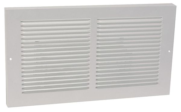 Return Air Baseboard Grille, 8 X 30, White, Steel