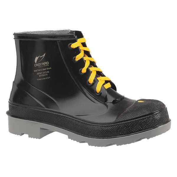 Size 12 Men's Steel Rubber Boot, Black