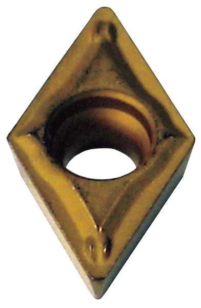 Diamond Turning Insert, Diamond, 3/8 in, DPMT, 55  Degrees, 1/64 in, Carbide