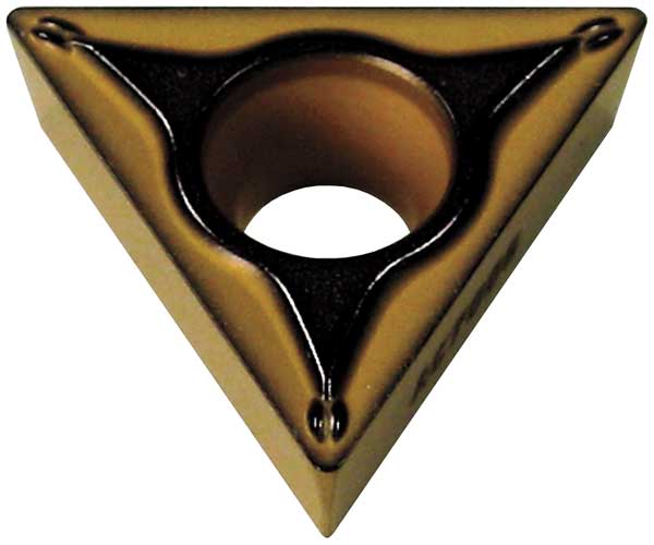 Triangle Turning Insert, Triangle, 3/8 in, TCMT, 0.0156 in, Carbide