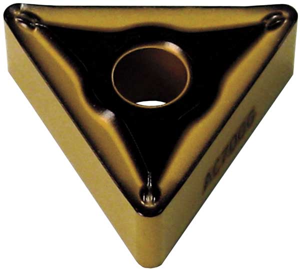 Triangle Turning Insert, Triangle, 3/8 in, TNMG, 0.0156 in, Carbide