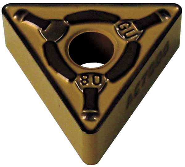 Triangle Turning Insert, Triangle, 1/2 in, TNMG, 0.0312 in, Carbide