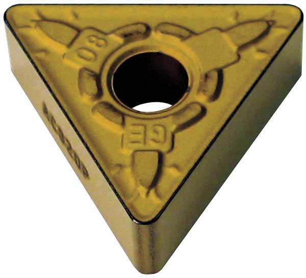 Triangle Turning Insert, Triangle, 3/8 in, TNMG, 0.0312 in, Carbide