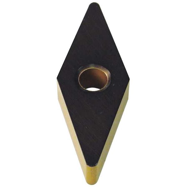 Diamond Turning Insert, Diamond, 3/8 in, VNMA, 35  Degrees, 1/32 in, Carbide