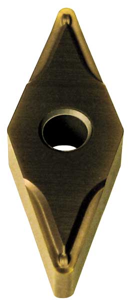 Diamond Turning Insert, Diamond, 3/8 in, VNMG, 35  Degrees, 1/32 in, Carbide