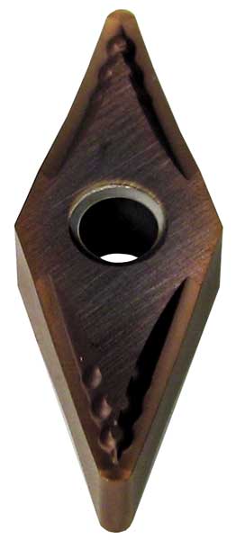 Diamond Turning Insert, Diamond, 3/8 in, VNMG, 35  Degrees, 1/64 in, Carbide