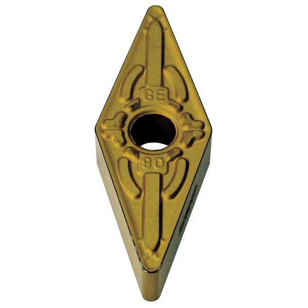 Diamond Turning Insert, Diamond, 3/8 in, VNMG, 35  Degrees, 1/32 in, Carbide