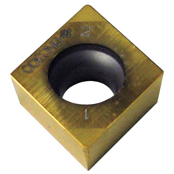 Diamond Turning Insert, Diamond, 3/8 in, CCGA, 80  Degrees, 1/64 in, CBN