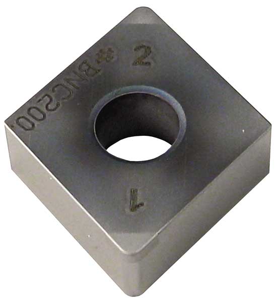Diamond Turning Insert, Diamond, 1/2 in, CNGA, 80  Degrees, 1/32 in, CBN