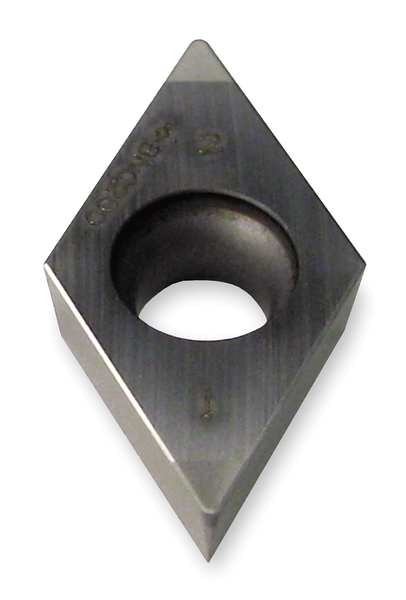 Diamond Turning Insert, Diamond, 3/8 in, DCGA, 55  Degrees, 1/64 in, CBN