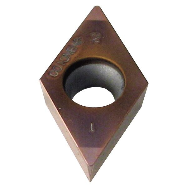 Diamond Turning Insert, Diamond, 1/4 in, DCGA, 55  Degrees, 1/64 in, CBN