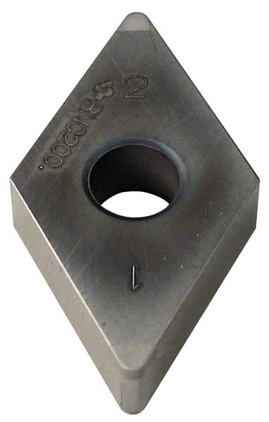 Diamond Turning Insert, Diamond, 1/2 in, DNGA, 55  Degrees, 1/32 in, CBN
