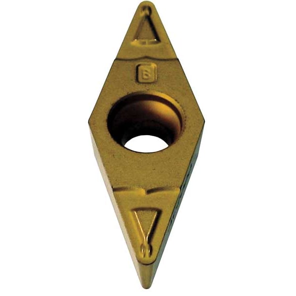 Diamond Turning Insert, Diamond, 1/4 in, VBMT, 35  Degrees, 1/64 in, Carbide