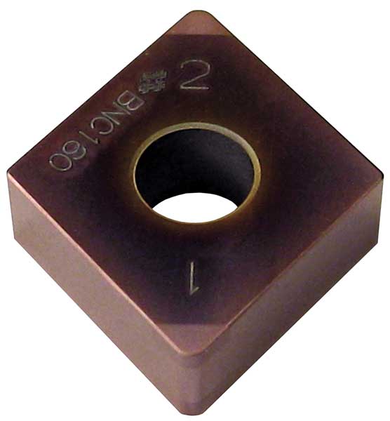 Diamond Turning Insert, Diamond, 1/2 in, CNGA, 80  Degrees, 1/32 in, CBN