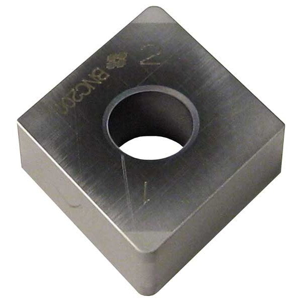 Diamond Turning Insert, Diamond, 1/2 in, CNGA, 80  Degrees, 3/64 in, CBN
