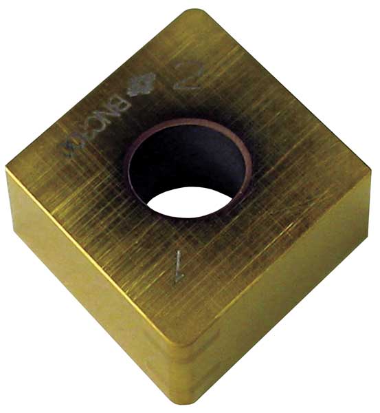 Diamond Turning Insert, Diamond, 1/2 in, CNGA, 80  Degrees, 1/32 in, CBN