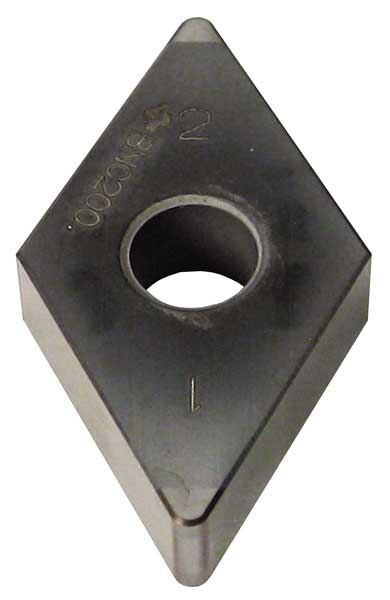 Diamond Turning Insert, Diamond, 1/2 in, DNGA, 55  Degrees, 1/32 in, CBN