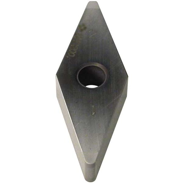 Diamond Turning Insert, Diamond, 3/8 in, VNGA, 35  Degrees, 1/64 in, CBN