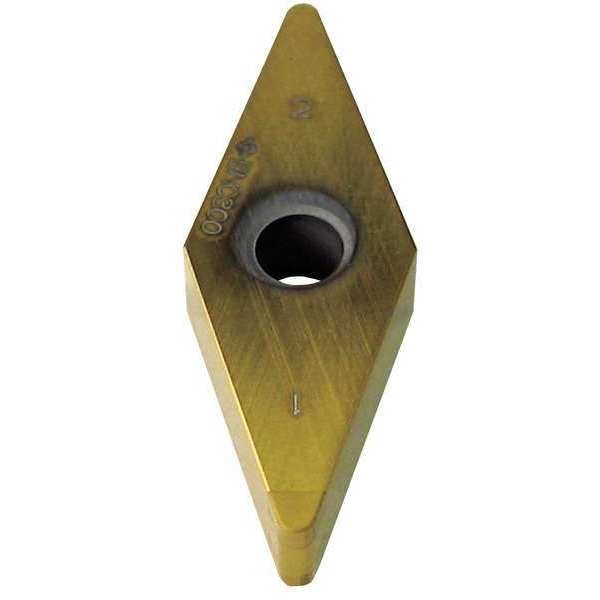 Diamond Turning Insert, Diamond, 3/8 in, VNGA, 35  Degrees, 1/64 in, CBN