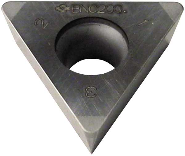 Triangle Turning Insert, Triangle, 3/8 in, TPGA, 0.0312 in, CBN
