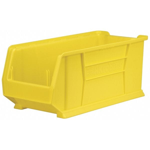Super Size Bin, Yellow, Plastic, 23 7/8 in L x 11 in W x 7 in H, 300 lb Load Capacity