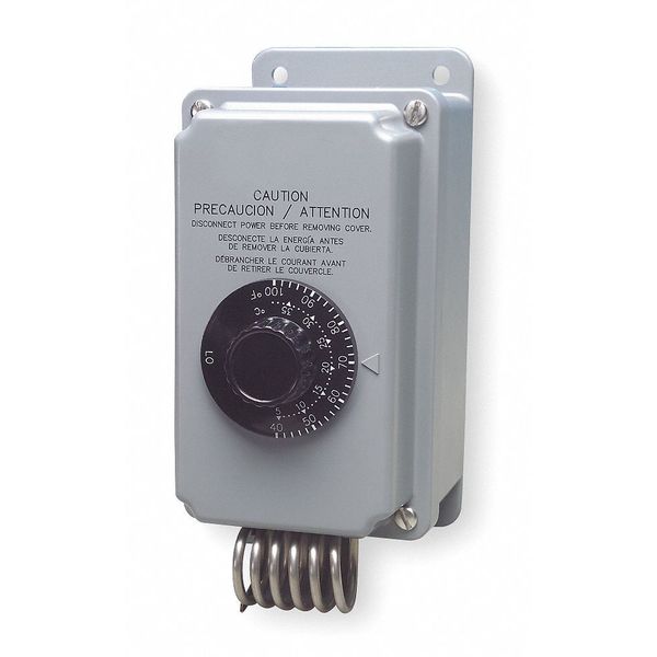 Line Volt Mechanical Tstat, Open/Close on Rise, Indoor/Outdoor, SPDT