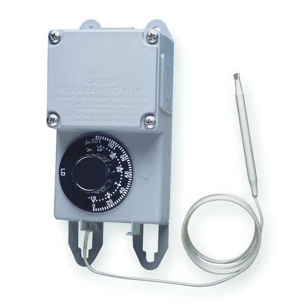 Line Volt Mechanical Tstat, Open/Close on Rise, Indoor/Outdoor, SPDT
