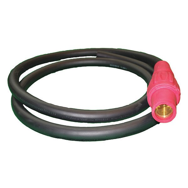 Cam Lock Power Cord, 200A, Red Cam, 2/0