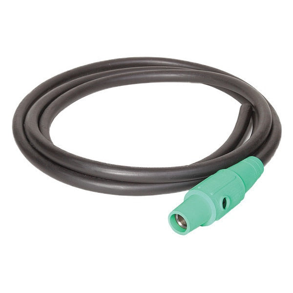 Cam Lock Power Cord, 200A, Green Cam, 2/0
