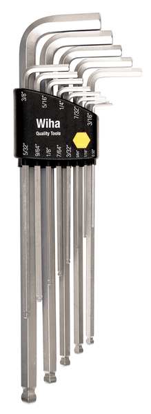 13 Piece SAE L-Shape Hex Key Set, 36998