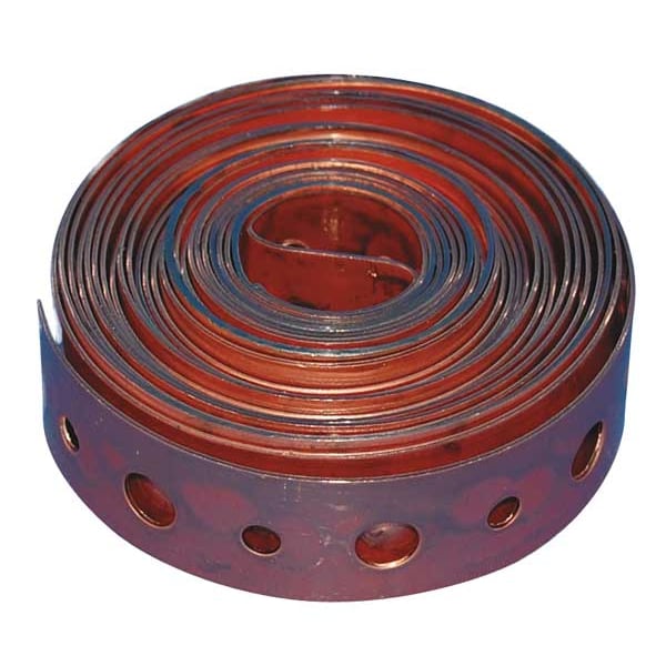Duct Strapping, Galvanized Steel, 20 GA, 1 in W x