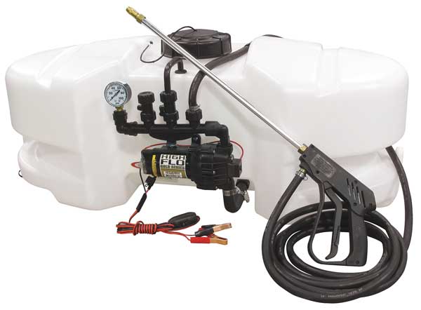25 gal. Manifold Spot Sprayer, Polyethylene Tank, 15 ft. Hose Length