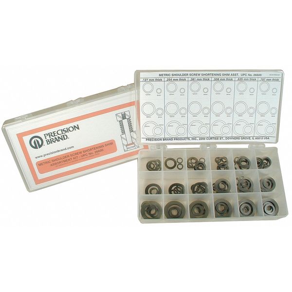 Shortening Shim Assortment, 26 Sizes, Pk360