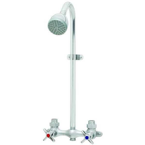 Wall Mounted, Commercial Shower, Rough Chrome Plated, Wall