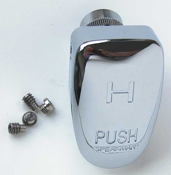 Metering Handle, Hot, Chrome, Dia 4.75 In