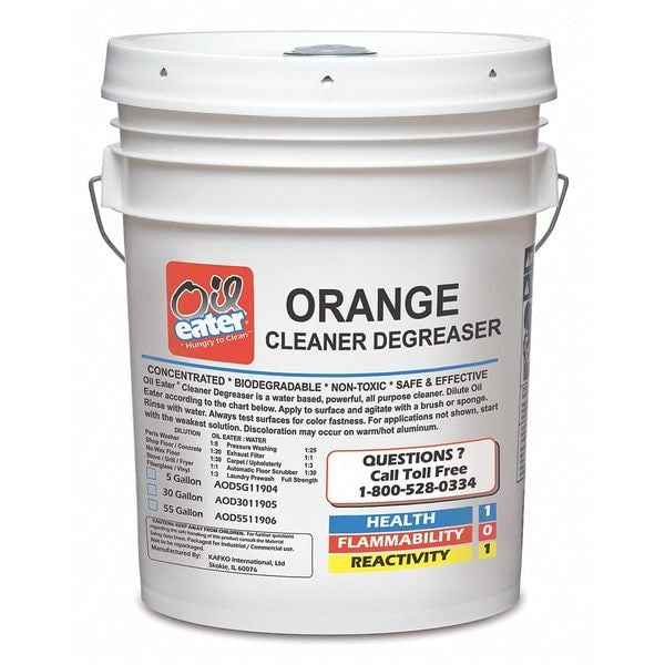 Cleaner Degreaser, Orange Scent, 5 Gal