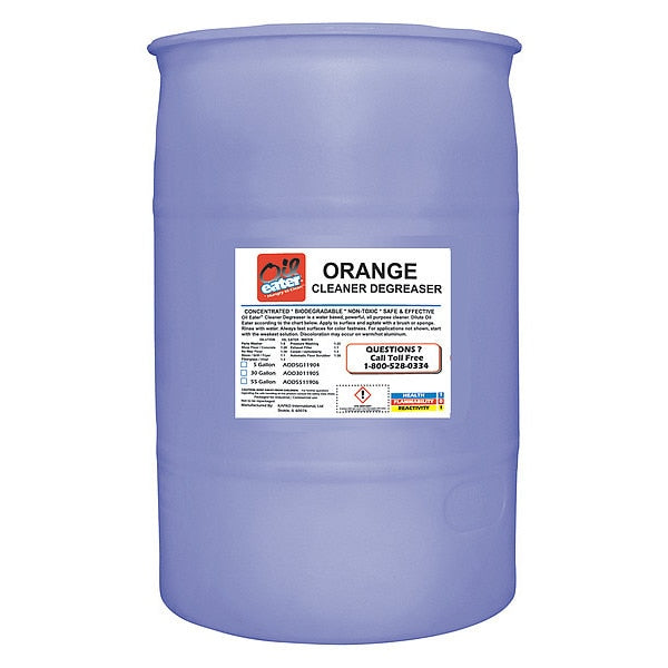 Cleaner Degreaser, Orange Scent, 55 Gal