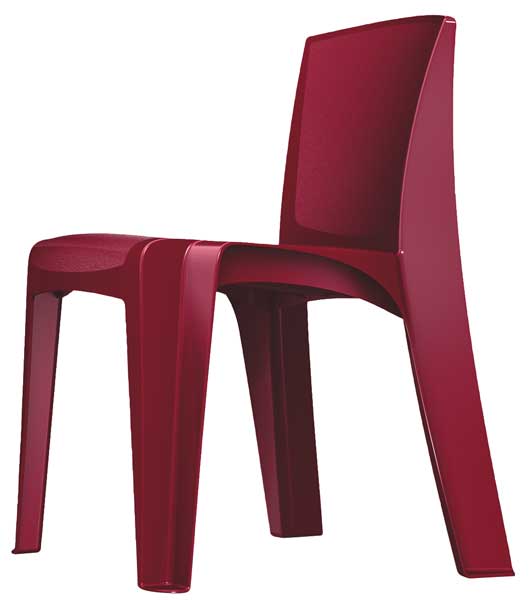 Stacking Chair, RazorBack Series, Polypropylene Plum