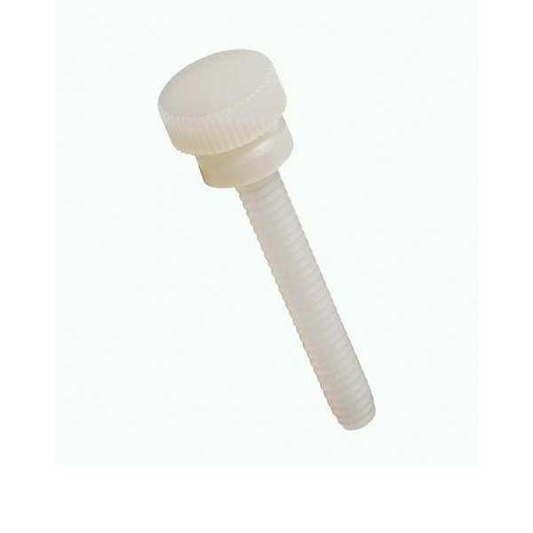 Thumb Screw, #6-32 Thread Size, Round, Plain Nylon, 11/40 in Head Ht, 1/2 in Lg, 10 PK