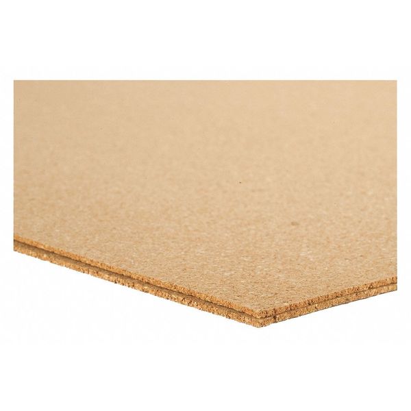 Cork Sheet, Underlayment, 4.0mm T, 24x36 In
