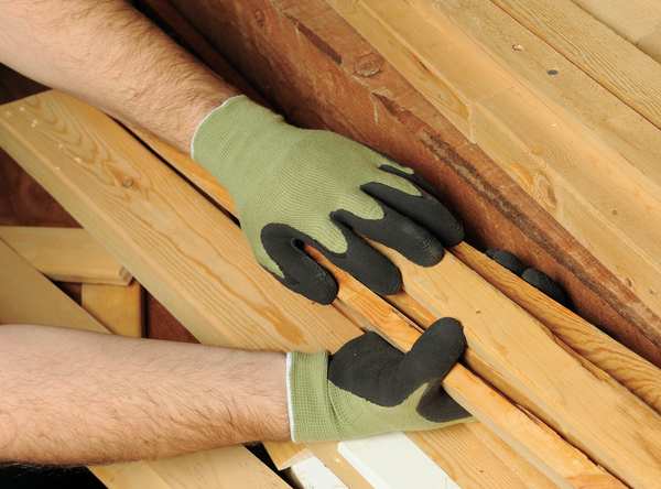 Natural Rubber Latex Coated Gloves, Palm Coverage, Black/Green, 2XL, PR