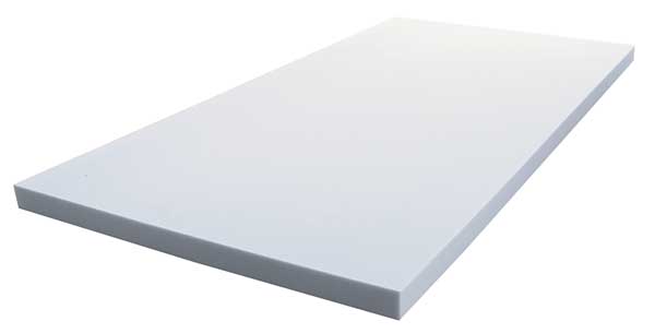 Insulation Sheet, Melamine Foam, 24 in x 48 in, 1 in Wall, Light gray