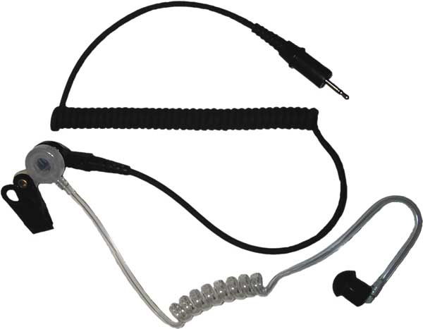 Earbud, Black, 2.5mm Jack, Plastic/Metal