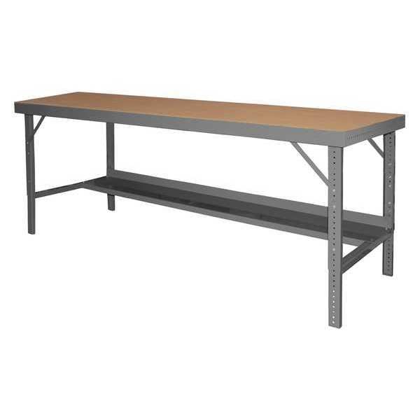 Workbench, Adj Hght, Fldng Legs, Tempered Hard Board Top, 60