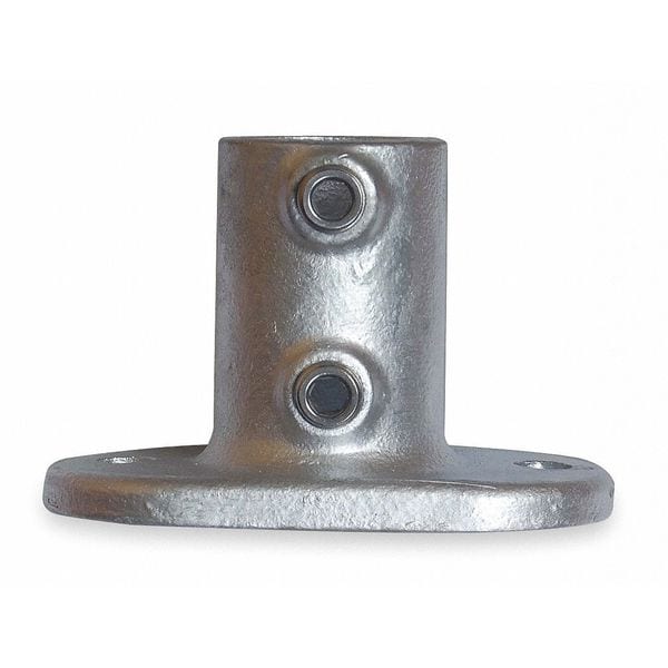 Structural Pipe Fitting, Railing Base Flange, Cast Iron, 1 in Pipe Size, 50000 lb Tensile Strength