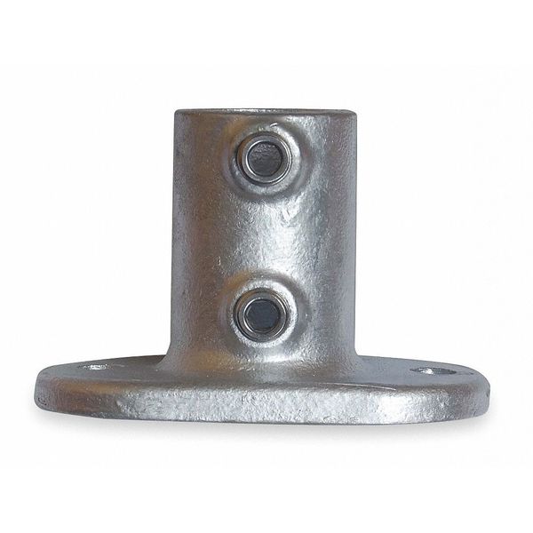 Structural Pipe Fitting, Railing Base Flange, Cast Iron, 1.25 in Pipe Size