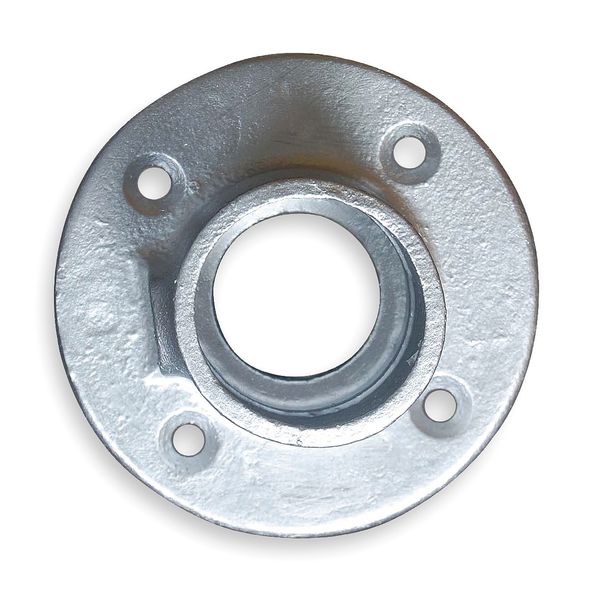 Structural Pipe Fitting, Base Flange, Cast Iron, 1.25 in Pipe Size, 50000 lb Tensile Strength