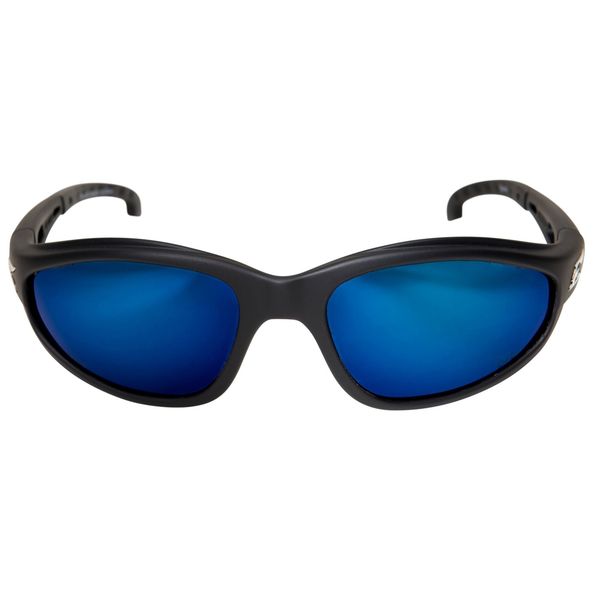 Polarized Safety Glasses, Wraparound Aqua Precision Blue Mirror Polycarbonate Lens